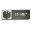 Placa de Sinalização Indicativa em MDF Efeito 3D - Biblioteca